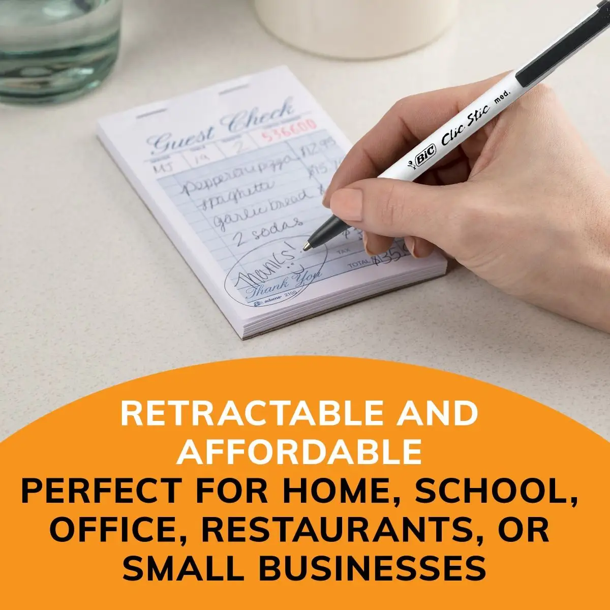 BIC Clic Stic Retractable Ball Pen, Versatile Medium Point (1.0mm), Black, Great for Offices and Schools 6 BIC Clic Stic Retractable Ball Pen, Versatile Medium Point (1.0mm), Black, Great for Offices and Schools