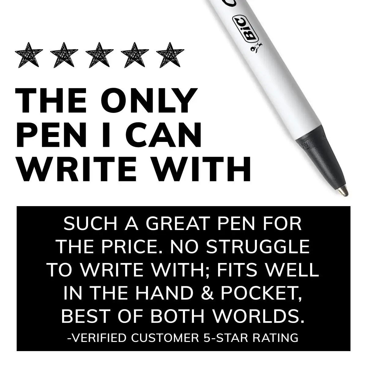 BIC Clic Stic Retractable Ball Pen, Versatile Medium Point (1.0mm), Black, Great for Offices and Schools 8 BIC Clic Stic Retractable Ball Pen, Versatile Medium Point (1.0mm), Black, Great for Offices and Schools
