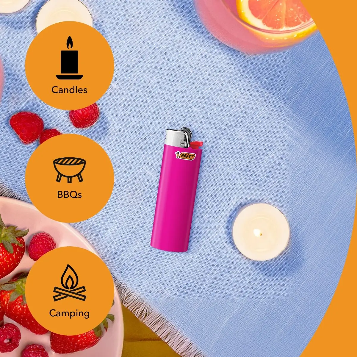 BIC Maxi Pocket Lighter, Classic Collection 5 BIC Maxi Pocket Lighter, Classic Collection