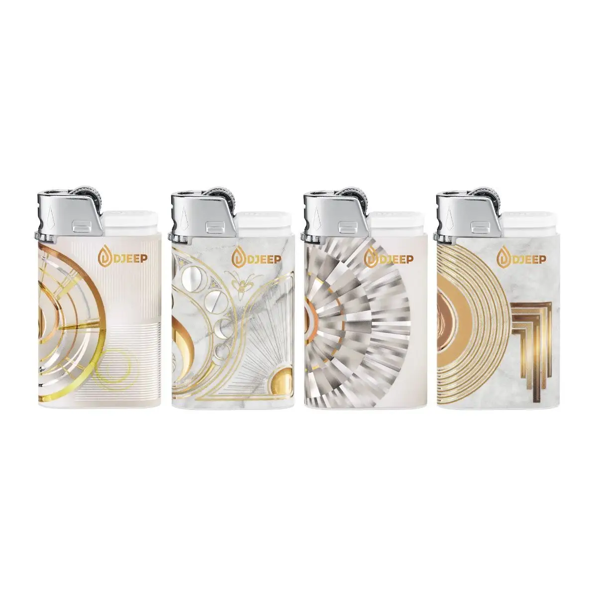 DJEEP Pocket Lighters, ELEGANT Collection Textured Metallic, Unique Lighters