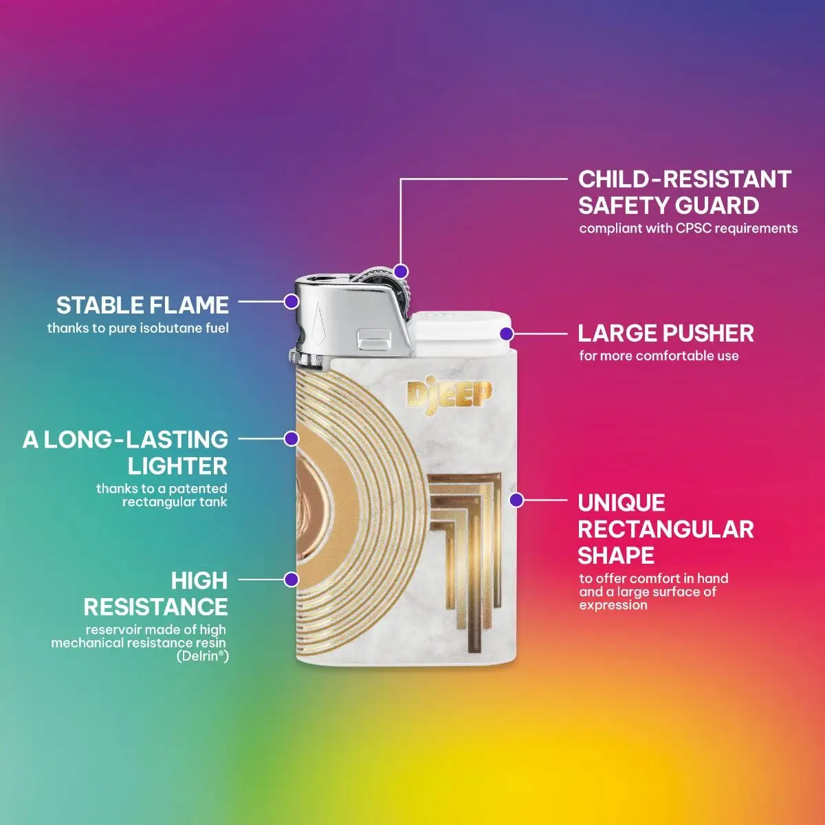 DJEEP Pocket Lighters, ELEGANT Collection Textured Metallic, Unique Lighters 7 DJEEP Pocket Lighters, ELEGANT Collection Textured Metallic, Unique Lighters