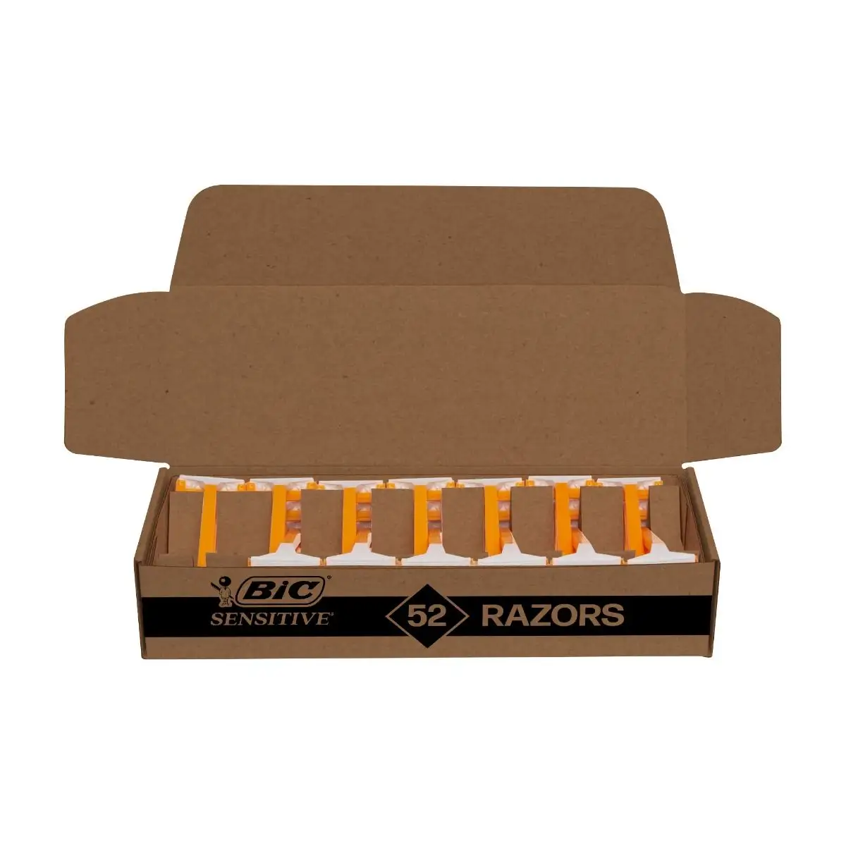 BIC Sensitive Disposable Razors for Men, Long-Lasting 1 Blade Razors for Sensitive Skin