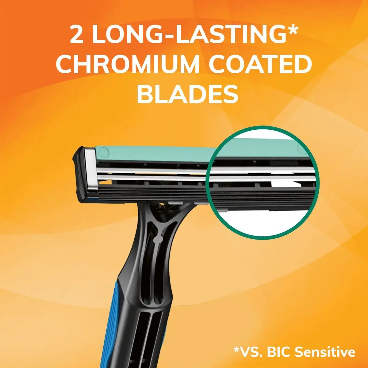 BIC Sensitive 2 Disposable Razors for Men With 2 Blades for Sensitive Skin, 3 BIC Sensitive 2 Disposable Razors for Men With 2 Blades for Sensitive Skin,