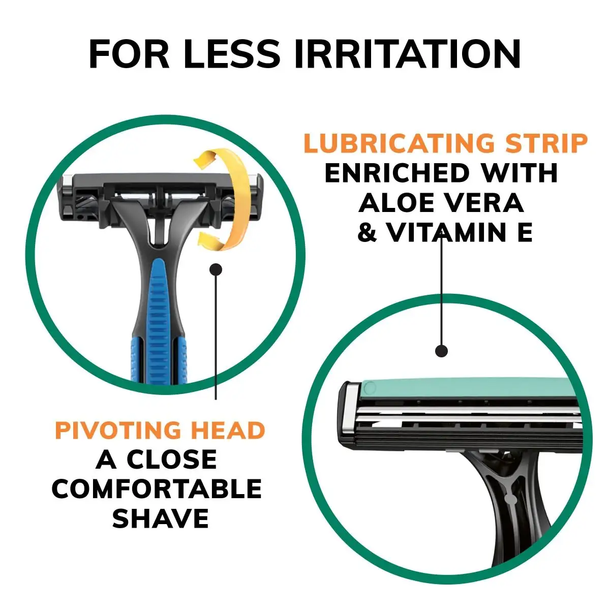 BIC Sensitive 2 Disposable Razors for Men With 2 Blades for Sensitive Skin, 7 BIC Sensitive 2 Disposable Razors for Men With 2 Blades for Sensitive Skin,