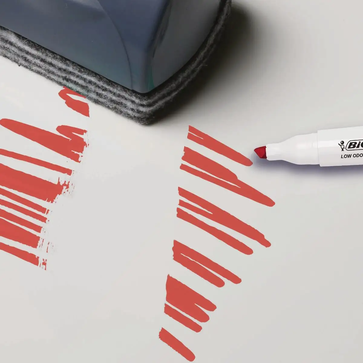 BIC Intensity Low Odor Dry Erase Marker, Chisel Tip, Red, Erases Cleanly, Non-Toxic Markers