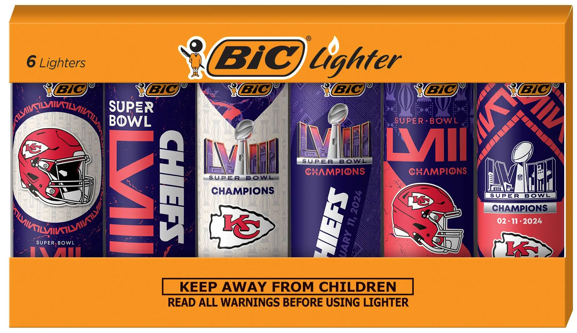 BIC Special Edition Super Bowl LVIII Champions Series Lighters