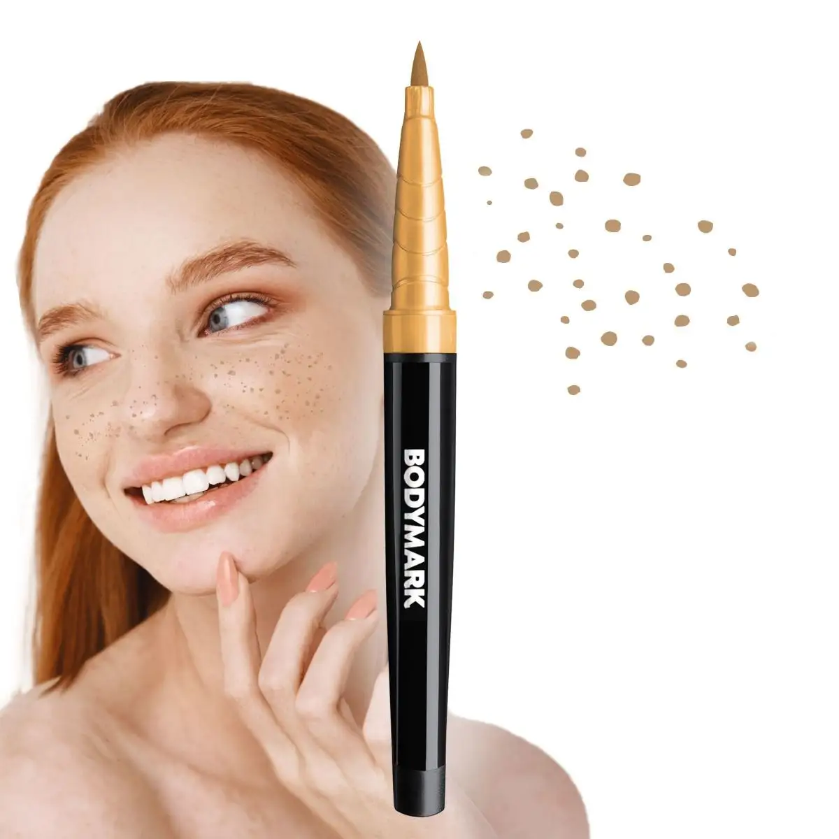 BODYMARK Freckle Pen, Soft Brush Tip, Light Brown Freckle, Cosmetic Quality Pen for Skin 3 BODYMARK Freckle Pen, Soft Brush Tip, Light Brown Freckle, Cosmetic Quality Pen for Skin