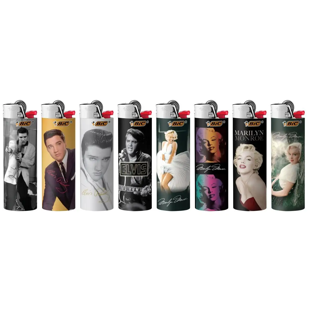 BIC Special Edition Icons Series Maxi Pocket Lighters, Elvis Presley and Marilyn Monroe