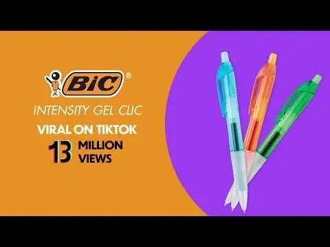 BIC Intensity Clic Black Gel Pens, Medium Point (0.7mm), Retractable Gel Pens With Comfortable Grip