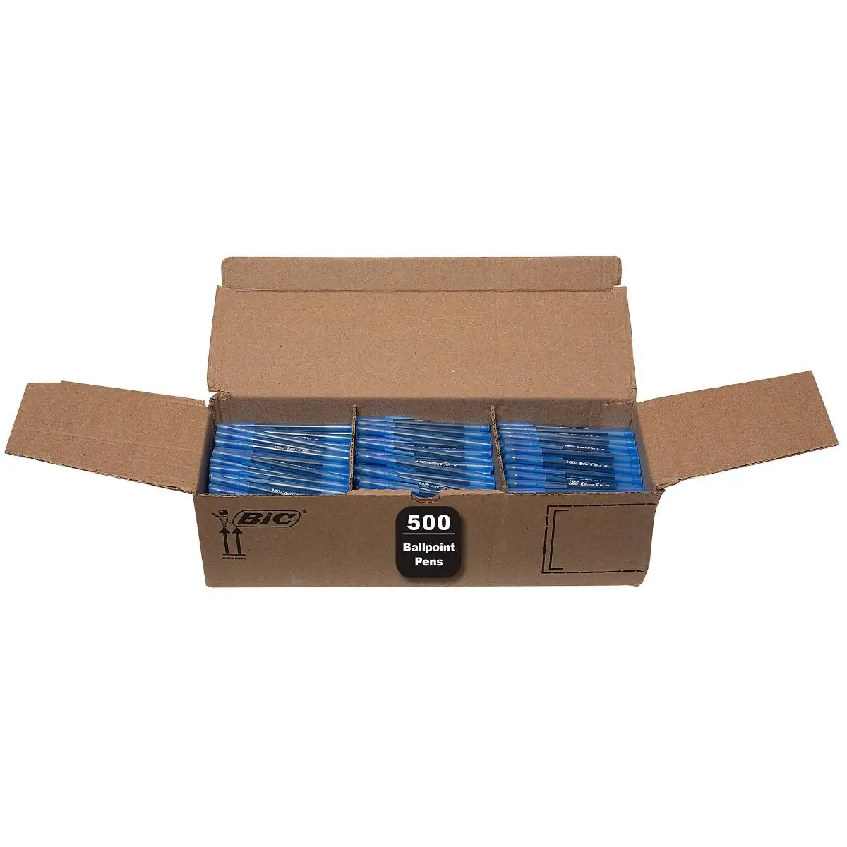 BIC Round Stic Xtra Life Blue Ballpoint Pens, Medium Point (1.0mm), Pack of Bulk Pens, Flexible Round Barrel for Comfortable Writing, No. 1 Selling Ballpoint Pens