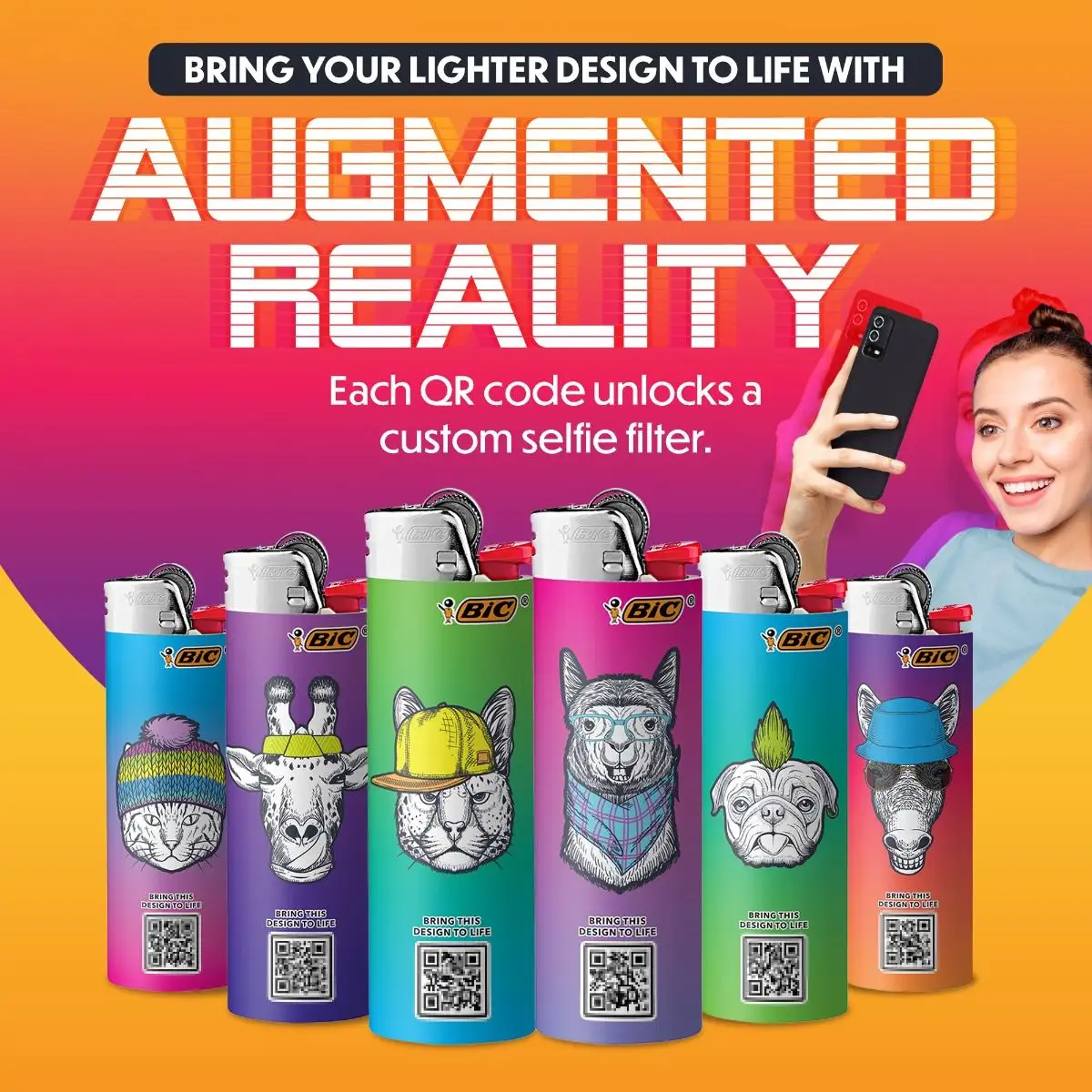 BIC Special Edition Augmented Reality Series Maxi Pocket Lighters