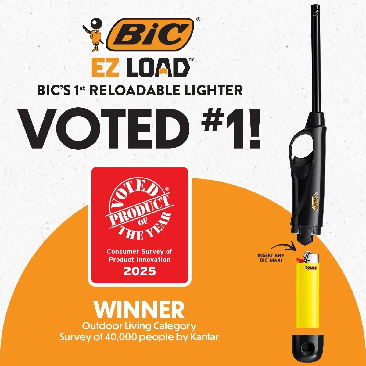 BIC Lighter Combination EZ Load Refillable Lighter and BIC Maxi Pocket Lighters 3 BIC Lighter Combination EZ Load Refillable Lighter and BIC Maxi Pocket Lighters