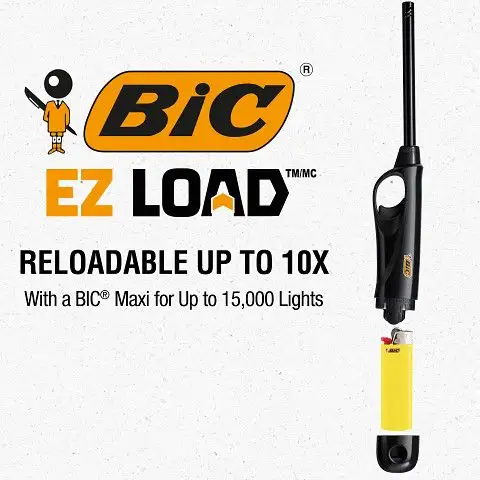 BIC Lighter Combination EZ Load Refillable Lighter and BIC Maxi Pocket Lighters 7 BIC Lighter Combination EZ Load Refillable Lighter and BIC Maxi Pocket Lighters