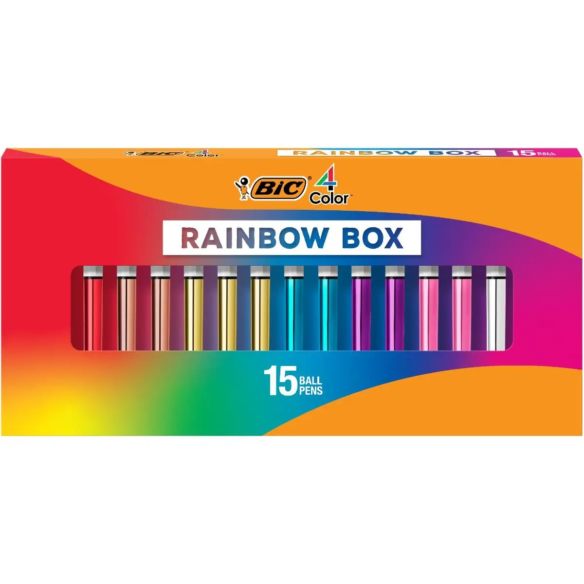 BIC 4-Color Rainbow Shine Limited Edition Set,