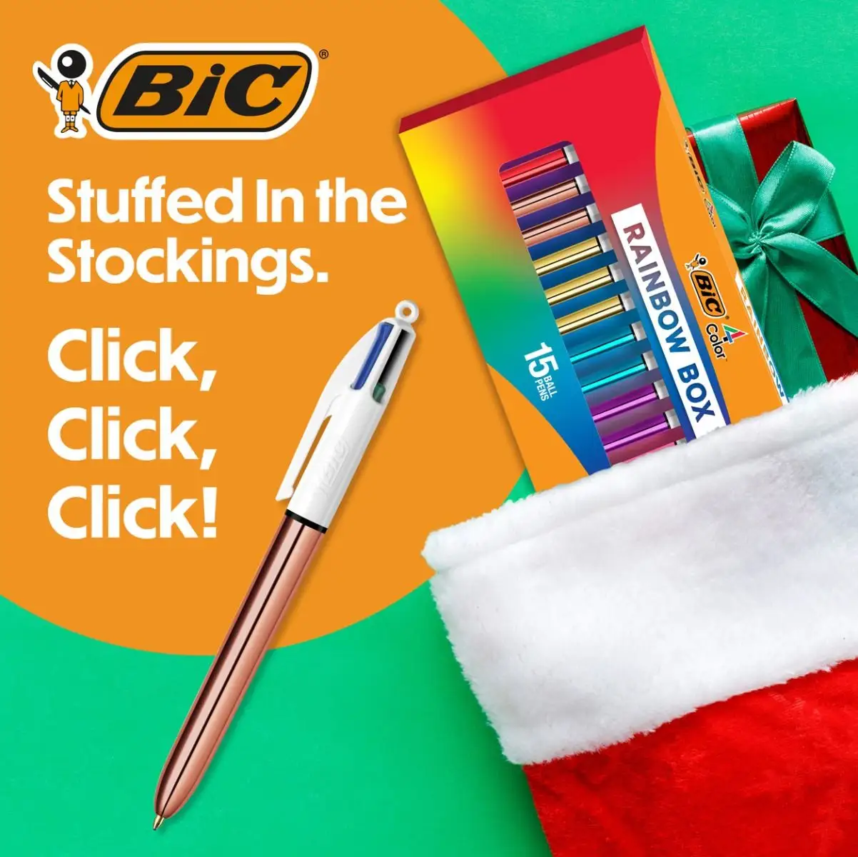 BIC 4-Color Rainbow Shine Limited Edition Set,