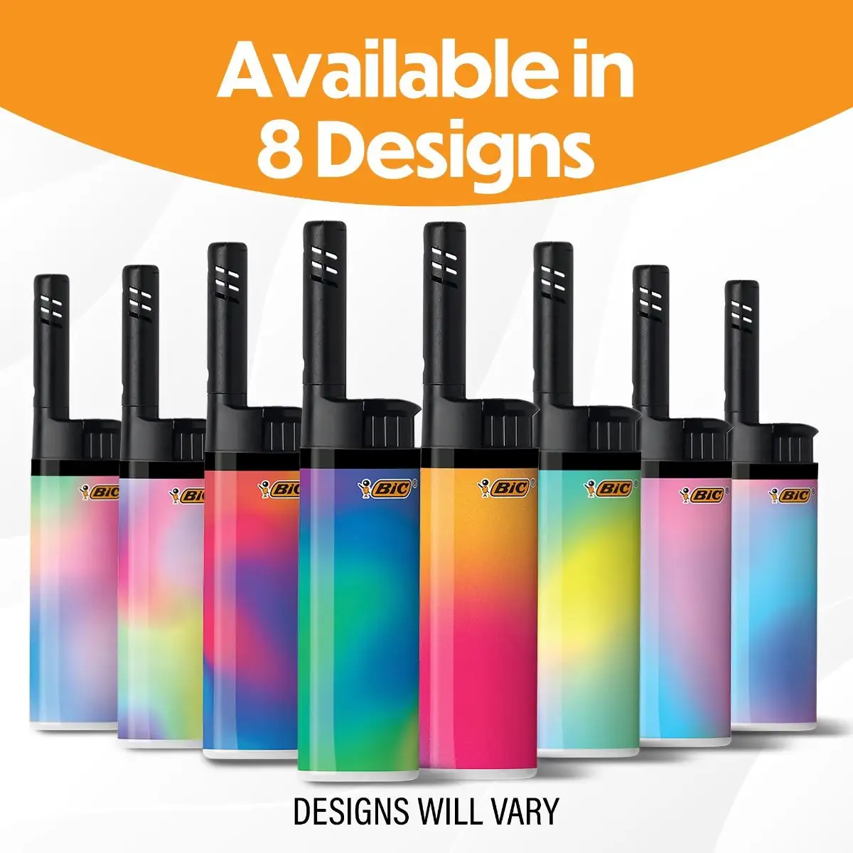 BIC EZ Reach Lighters, Ultimate Long Neck Lighter, Gradient Designs