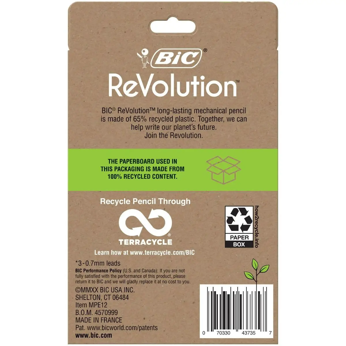 BIC ReVolution Xtra Life Mechanical Pencil, Black, 48 Pack