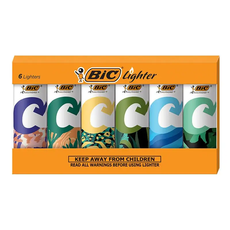 BIC Ecolutions Maxi Pocket Lighter, Ecofriendly Candle Lighters, 100% Recycled Packaging and 55% Recycled Metal, 30% Carbon Offset