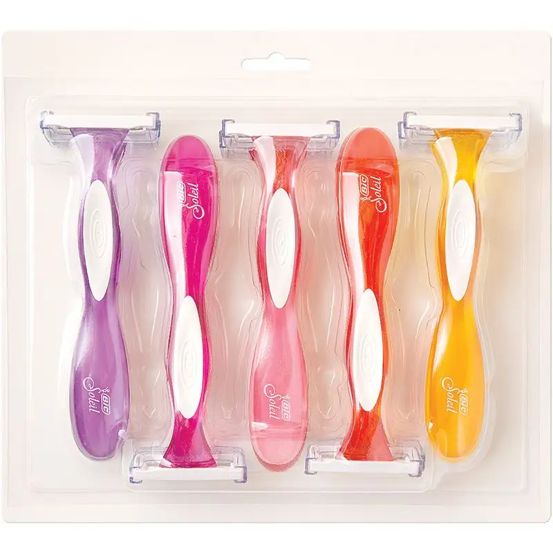 BIC Soleil Premium Shaving Razor Set with Aloe Vera and Vitamin E Lubricating Disposable Razors for Women, 3 Blades