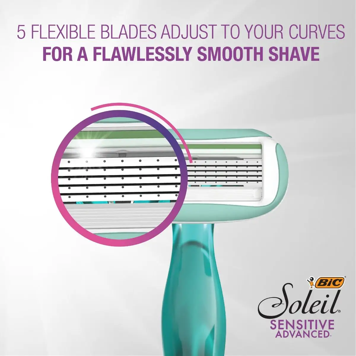 BIC Soleil Sensitive Advanced Women's Disposable Razor Five Blade For a Flawlessly Smooth Shave, Assorted 6 BIC Soleil Sensitive Advanced Women's Disposable Razor Five Blade For a Flawlessly Smooth Shave, Assorted
