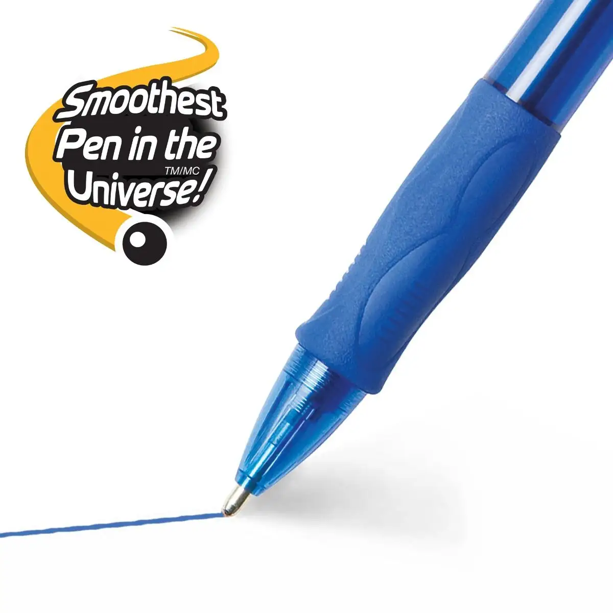 BIC Glide Bold Retractable Ball Pen, Blue 3 BIC Glide Bold Retractable Ball Pen, Blue