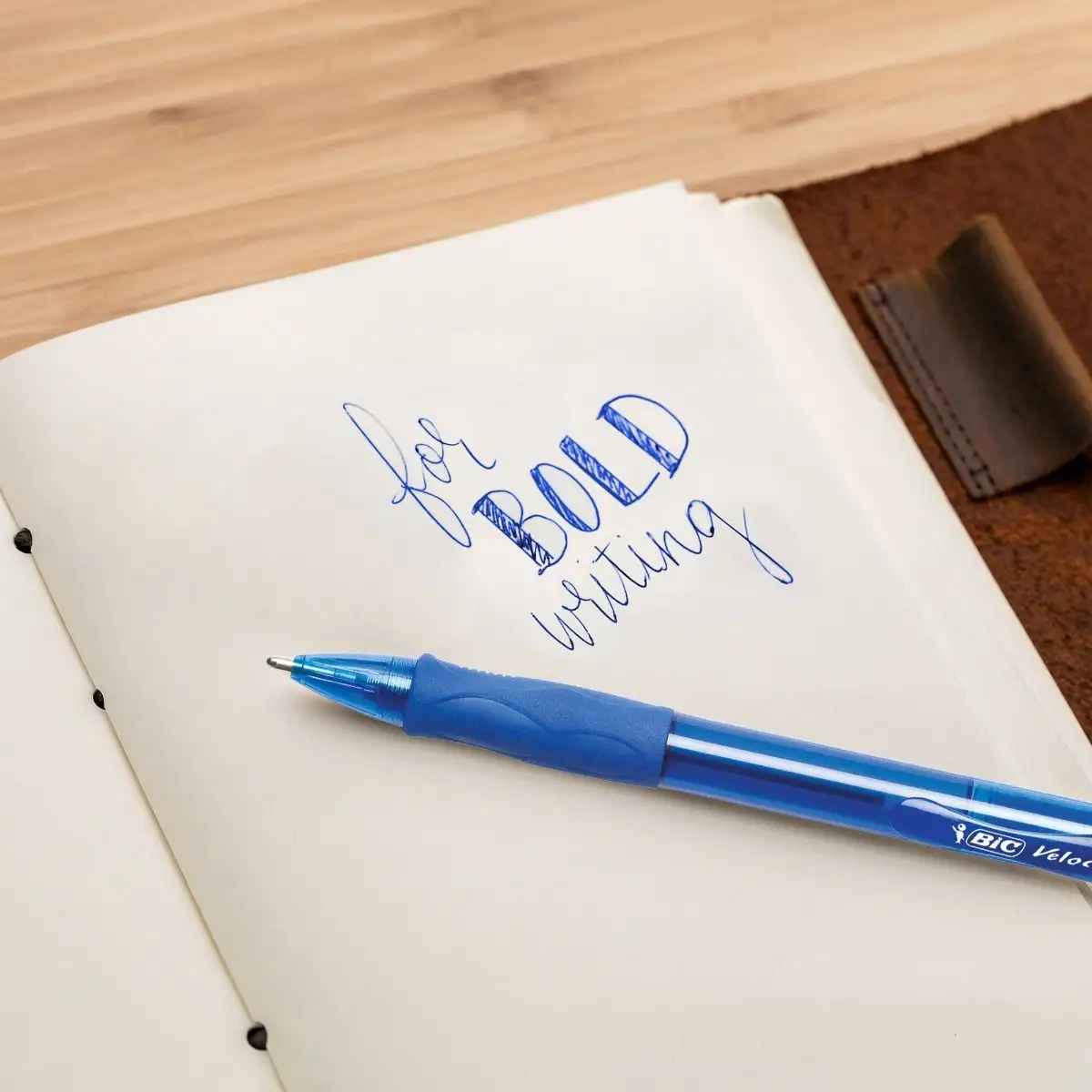 BIC Glide Bold Retractable Ball Pen, Blue 4 BIC Glide Bold Retractable Ball Pen, Blue