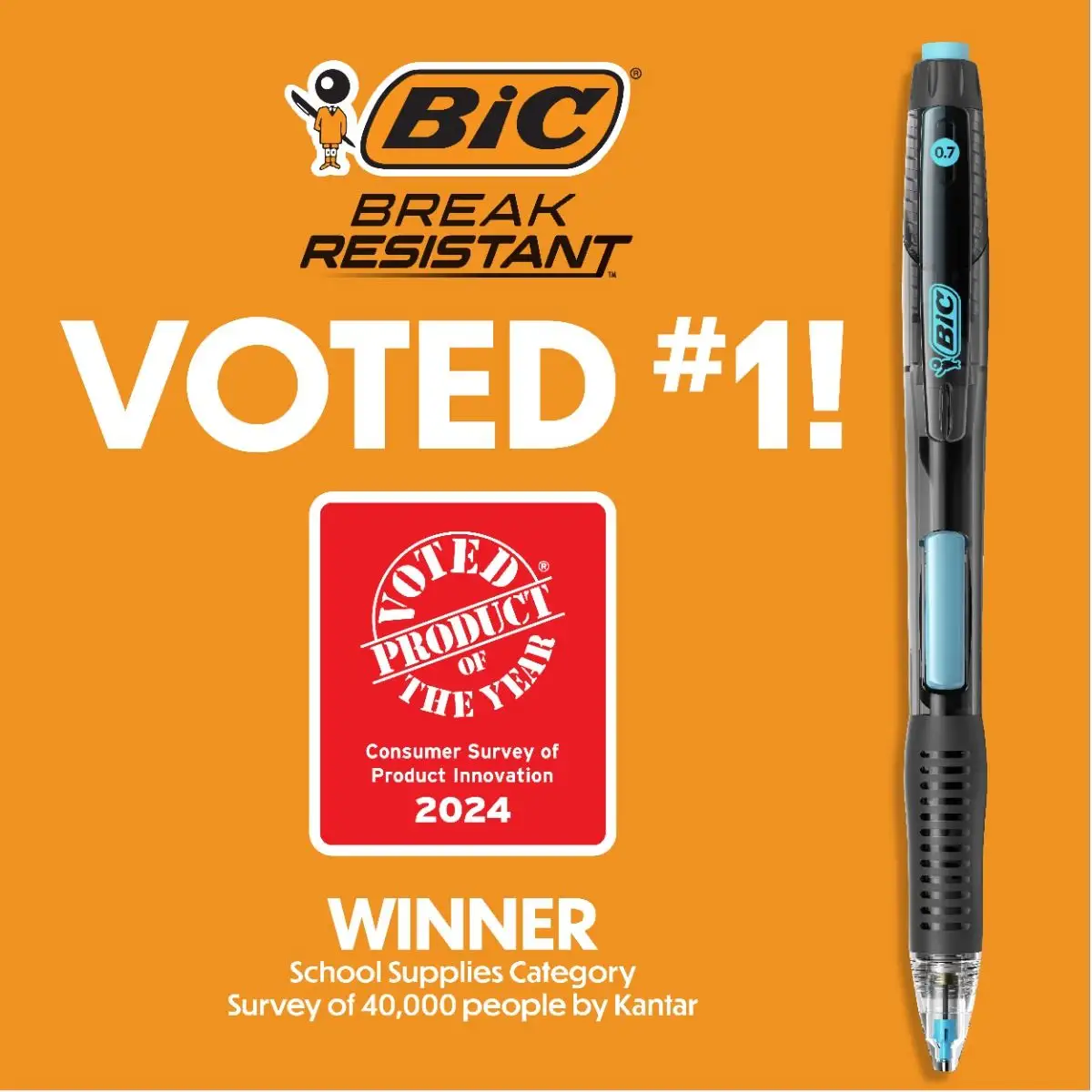 BIC Break-Resistant Mechanical Pencils with Erasers, No. 2 Medium Point (0.7mm)