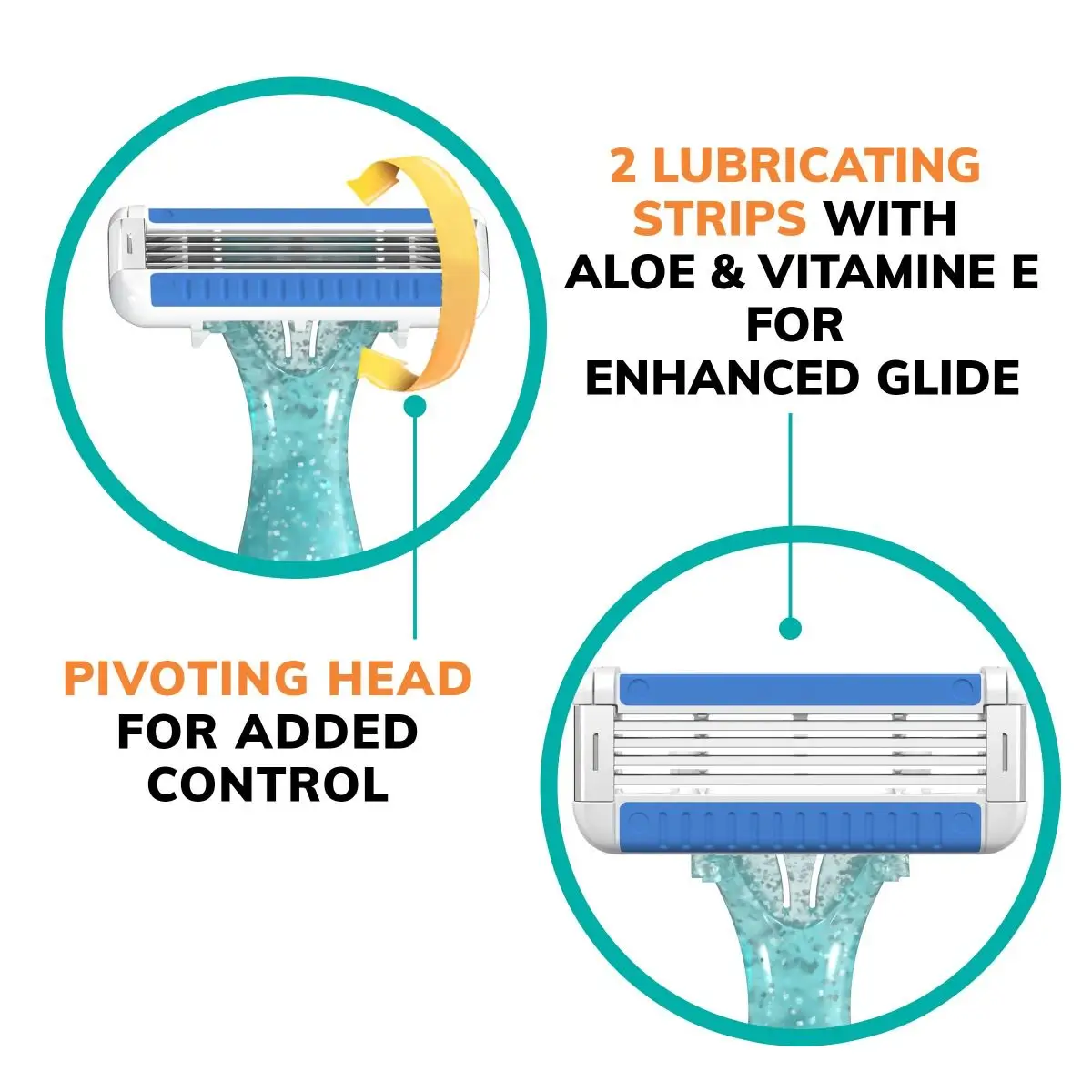 BIC EasyRinse Anti-Clogging Women's Disposable Razors for a Smoother Shave, Razors With 4 Blades 8 BIC EasyRinse Anti-Clogging Women's Disposable Razors for a Smoother Shave, Razors With 4 Blades