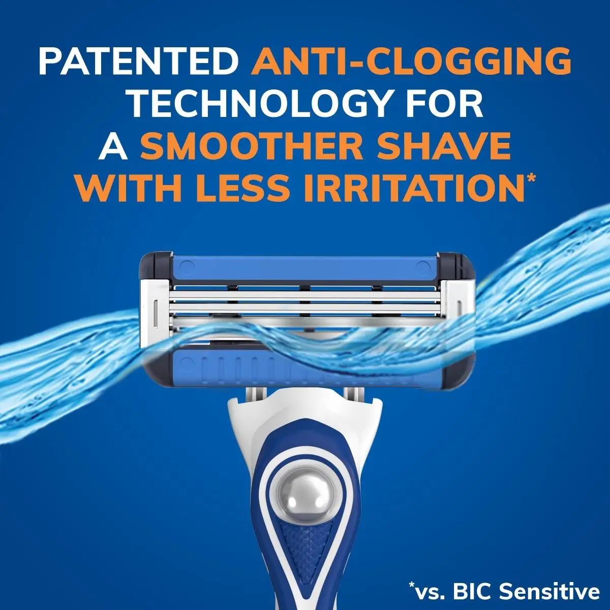 BIC EasyRinse Anti-Clogging Men's Disposable Razors for a Smoother Shave, Razors With 4 Blades 4 BIC EasyRinse Anti-Clogging Men's Disposable Razors for a Smoother Shave, Razors With 4 Blades