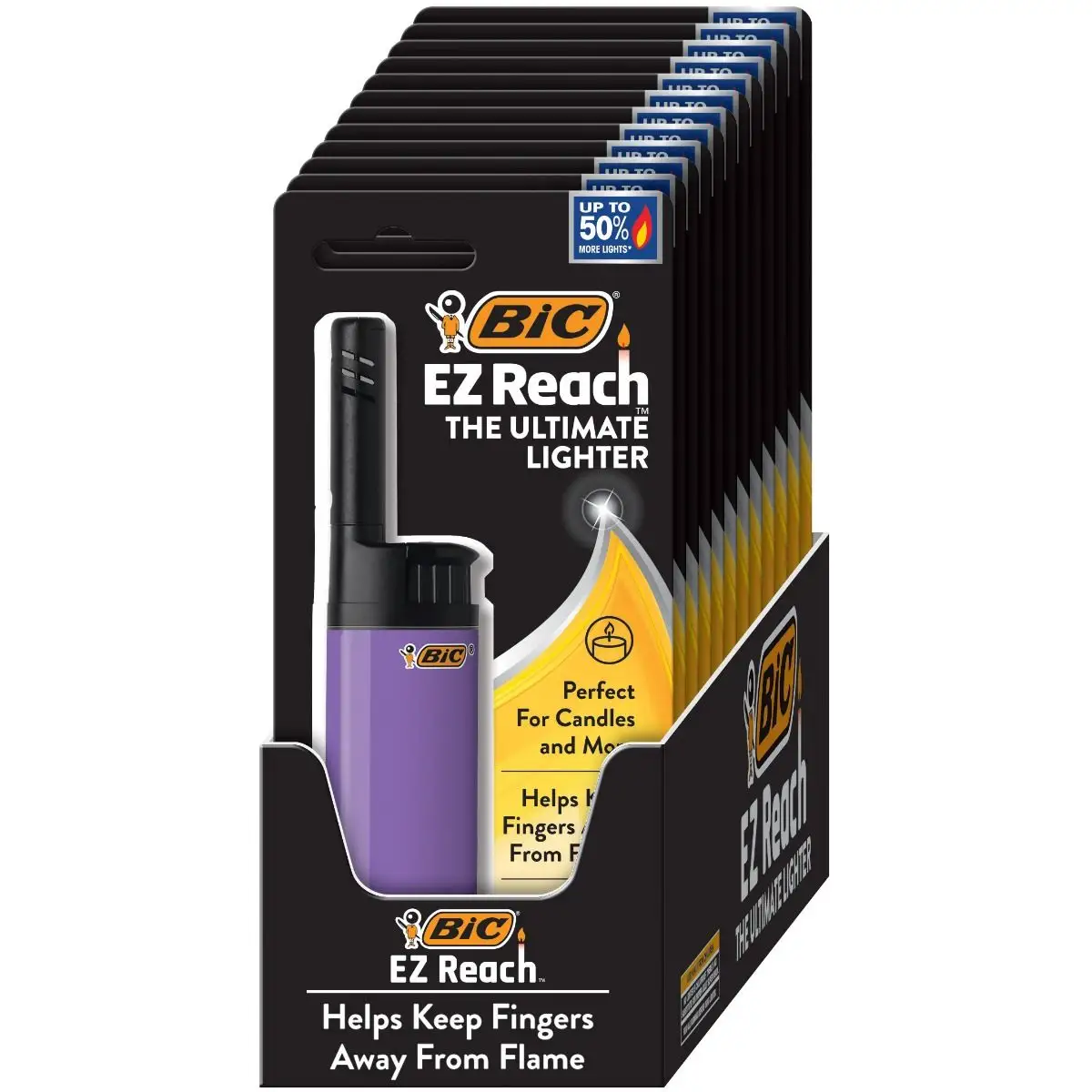 BIC EZ Reach Candle Lighter, The Ultimate Lighter with Extended Wand for Grills and Firepits