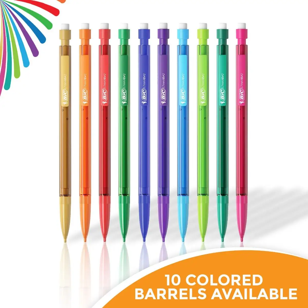 BIC Color Cues Mechanical Pencil Set, Black, Fun Color Pencils for School, Perfect for School Supplies
