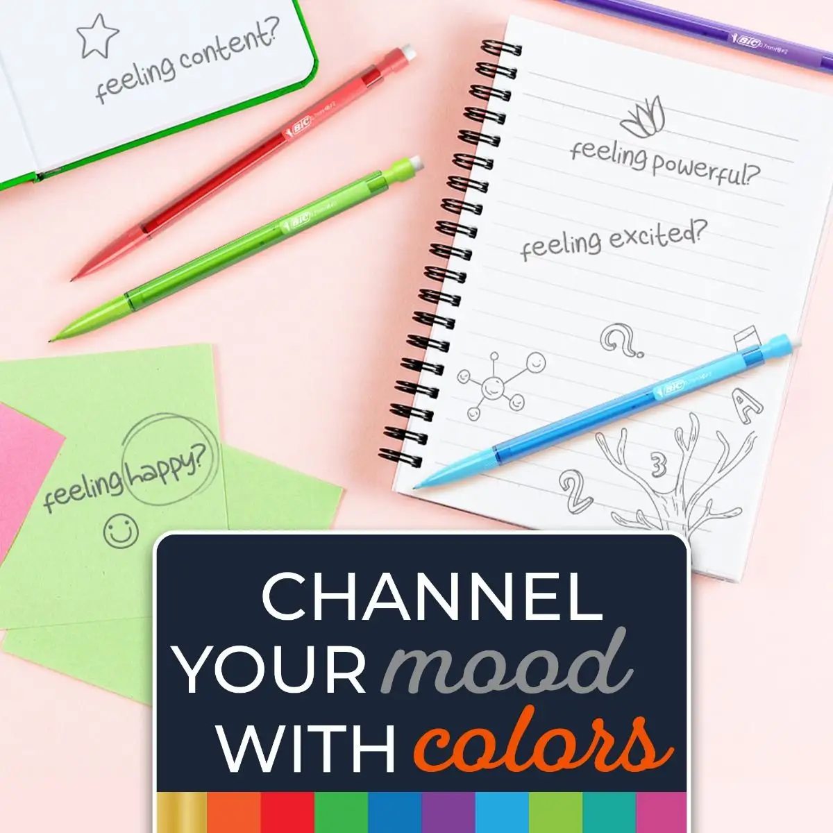 BIC Color Cues Mechanical Pencil Set, Black, Fun Color Pencils for School, Perfect for School Supplies 4 BIC Color Cues Mechanical Pencil Set, Black, Fun Color Pencils for School, Perfect for School Supplies