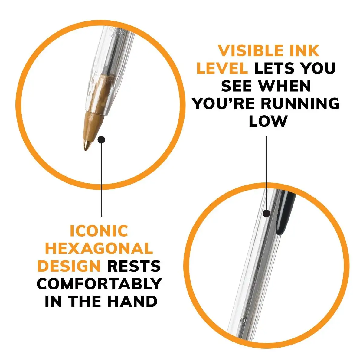 BIC Cristal Xtra Smooth Black Ballpoint Pens, Medium Point (1.0mm), Extra Smooth and Reliable Ballpoint Pens 6 BIC Cristal Xtra Smooth Black Ballpoint Pens, Medium Point (1.0mm), Extra Smooth and Reliable Ballpoint Pens