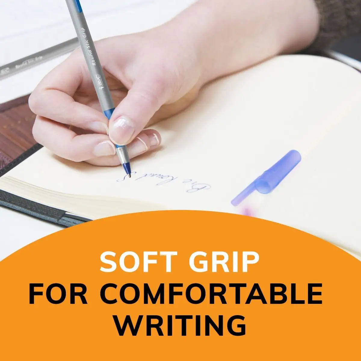 BIC Round Stic Xtra Comfort Blue Ballpoint Pens, Medium Point (1.0mm), No. 1 Selling Ballpoint Pens 6 BIC Round Stic Xtra Comfort Blue Ballpoint Pens, Medium Point (1.0mm), No. 1 Selling Ballpoint Pens