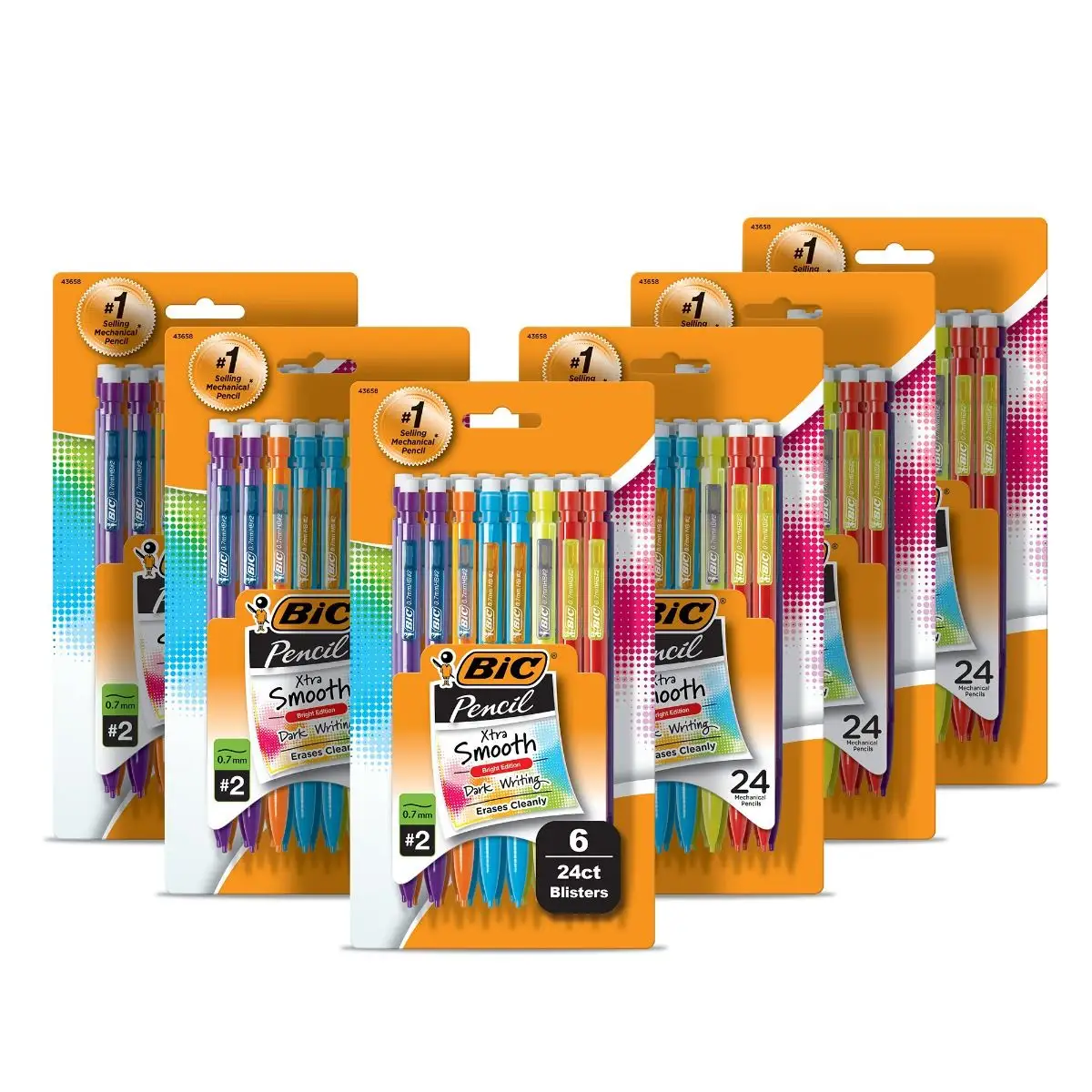 BIC Xtra-Smooth Mechanical Pencils With Erasers, Medium Point (0.7mm), Bulk Mechanical Pencils for School or Office Supplies