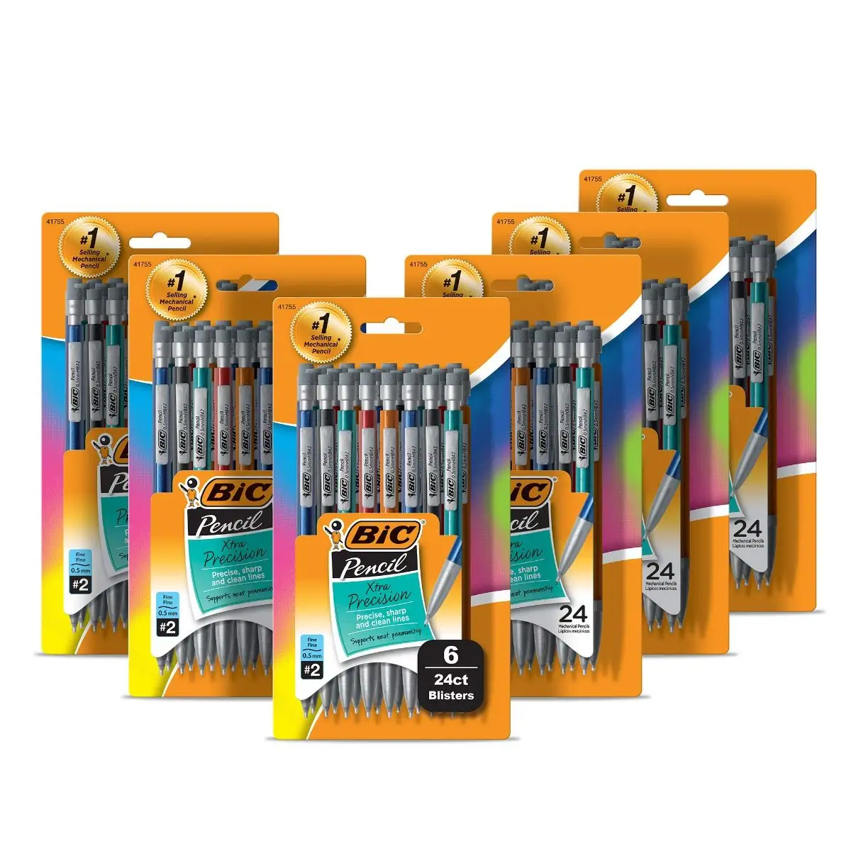 BIC Xtra-Precision Mechanical Pencils with Erasers, Fine Point (0.5mm), Mechanical Drafting Pencil Set