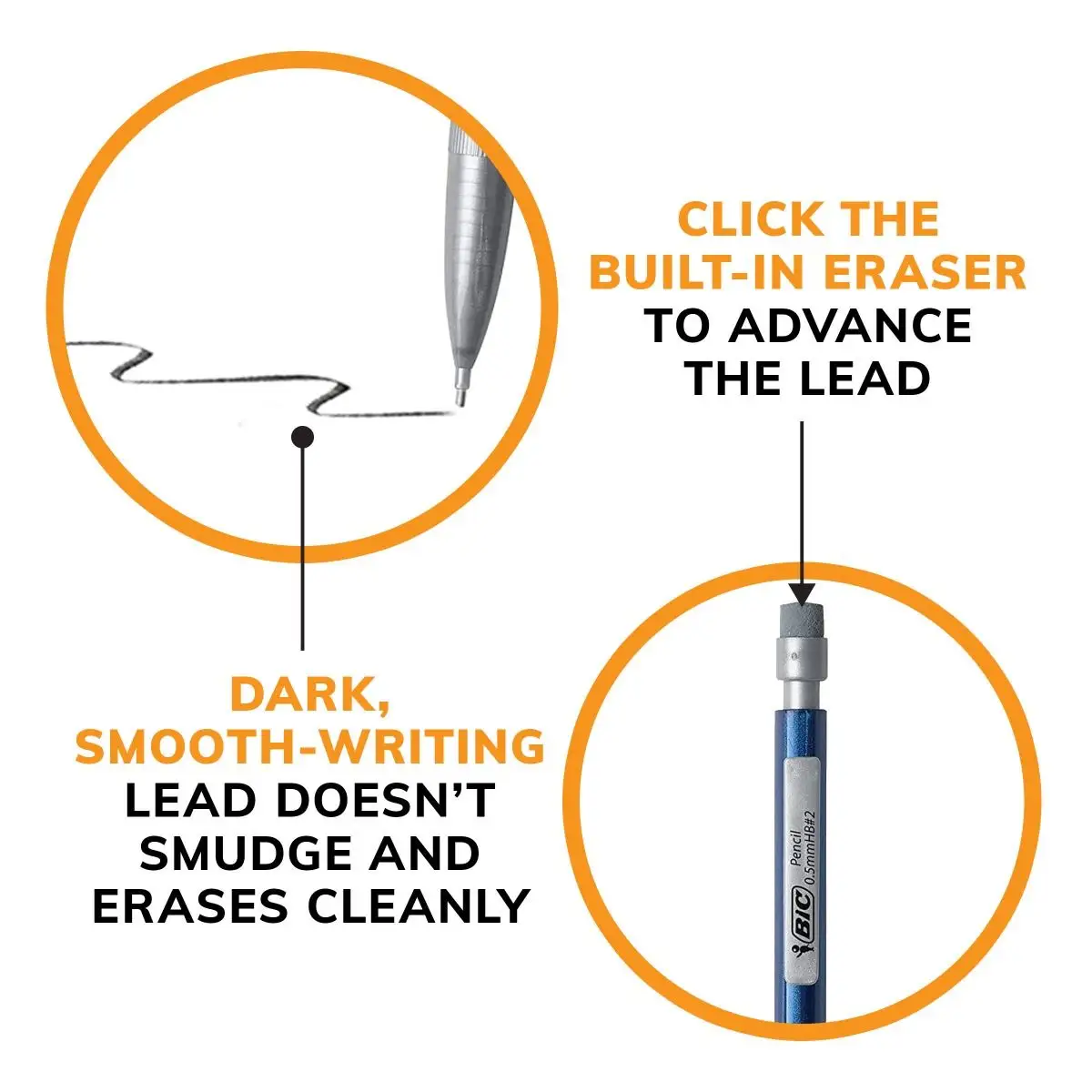 BIC Xtra-Precision Mechanical Pencils with Erasers, Fine Point (0.5mm), Mechanical Drafting Pencil Set 3 BIC Xtra-Precision Mechanical Pencils with Erasers, Fine Point (0.5mm), Mechanical Drafting Pencil Set